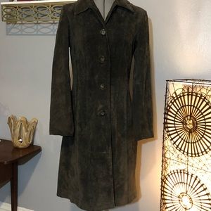 Black leather coat, EXPRESS